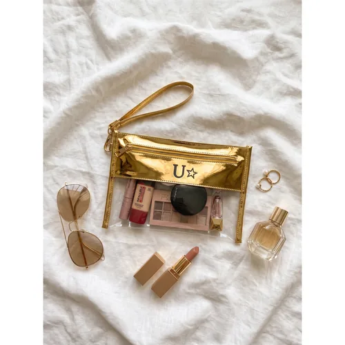 Bolsa Cosmetiquera Mica personalizada con letras metálicas