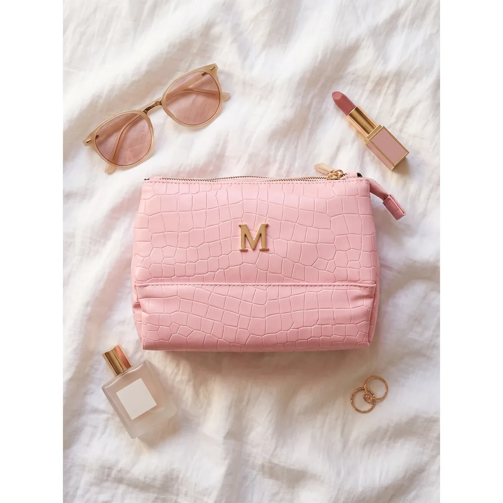 Cosmetiquera Viaje — bolsa personalizada con letras metálicas