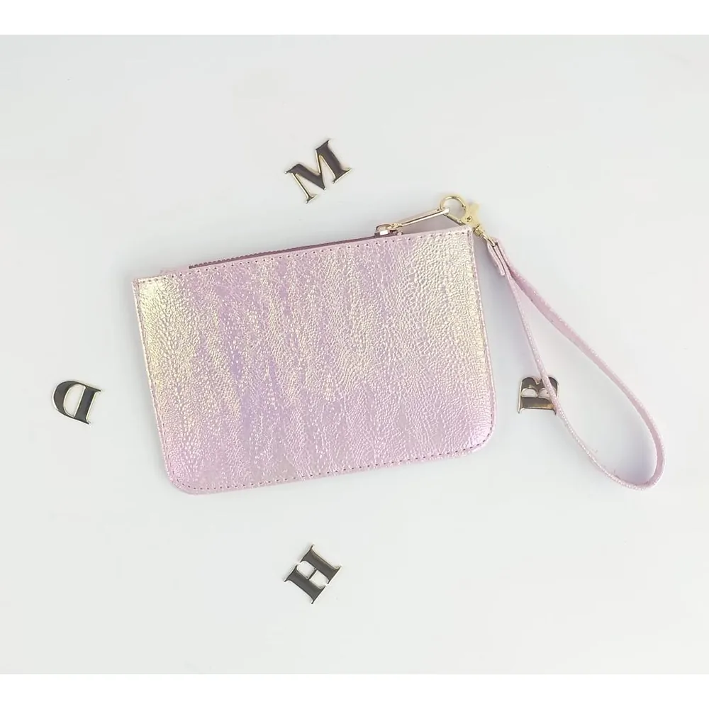 Monederos — bolsa personalizada con letras metálicas