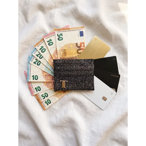 Bolsa Tarjetero personalizada con letras metálicas